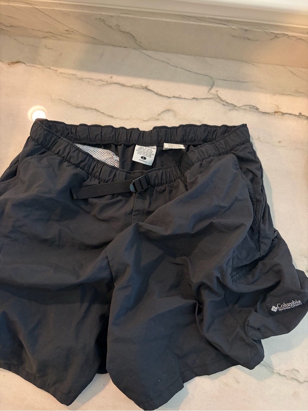 Columbia Women’s Black Athletic Shorts with Adjustable Waist